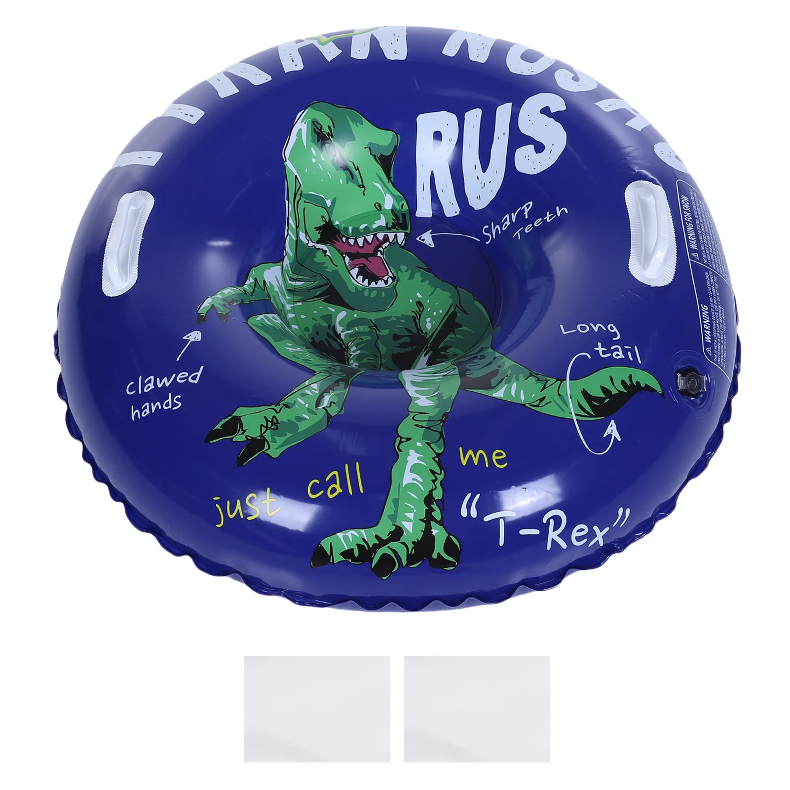 36 Inch Inflatable Snow Tube, Heavy-Duty Sled with Sturdy Handles for Outdoor Winter Activities, Kids Snow Sledding