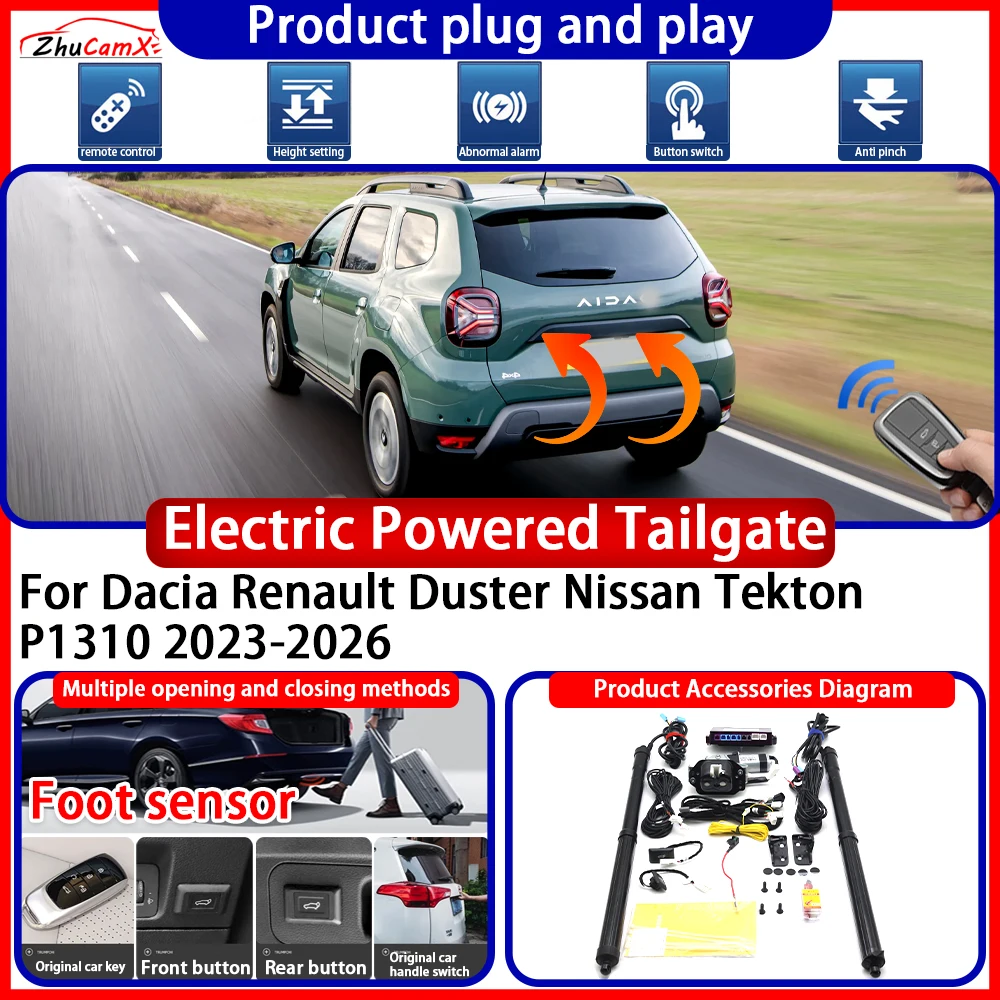 Portón Trasero Eléctrico para Dacia Renault Duster Nissan Tekton P1310 2023-2026, Kit de Elevación Inteligente con Control Antipinzamiento