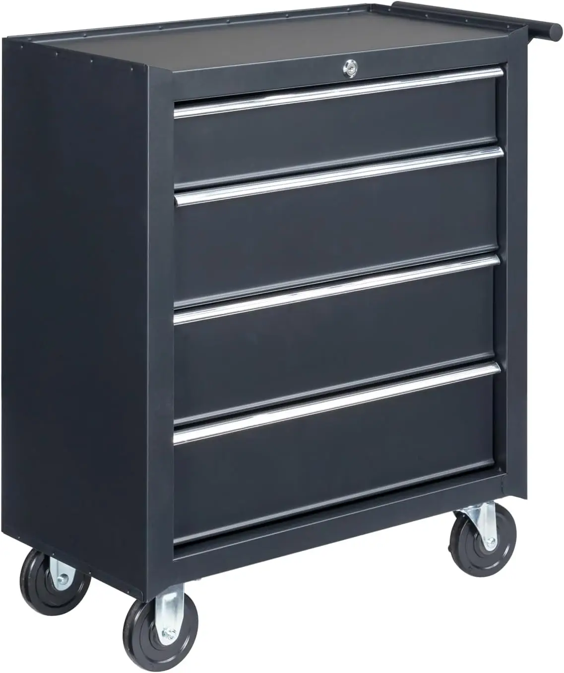 4-Drawer Tool Chest with Wheels & Lock & Key, Heavy Duty Cart Rolling Tool Box on Wheels, Metal Storage Cabinet, Rolling Tool Ca