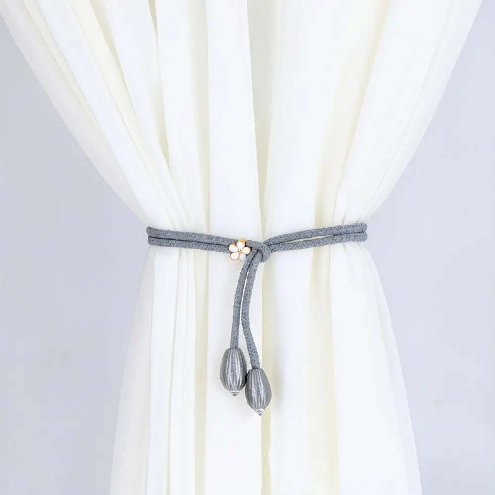 Cotton Rope Curtain Tiebacks Modern Decorative Holdbacks Adjustable Drapery Buckle Wall Mounted Free Fastener Home Decor