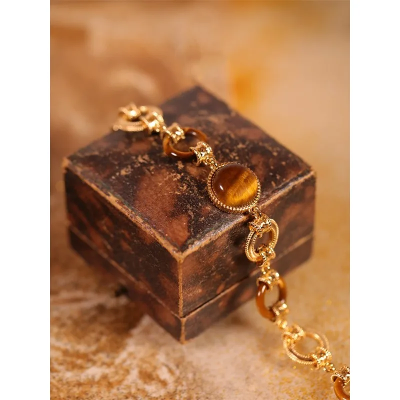 

Chakra Healing Tiger's Eye Vintage Bracelet – Original Design To Align Solar Plexus Chakra & Manifest Personal Power