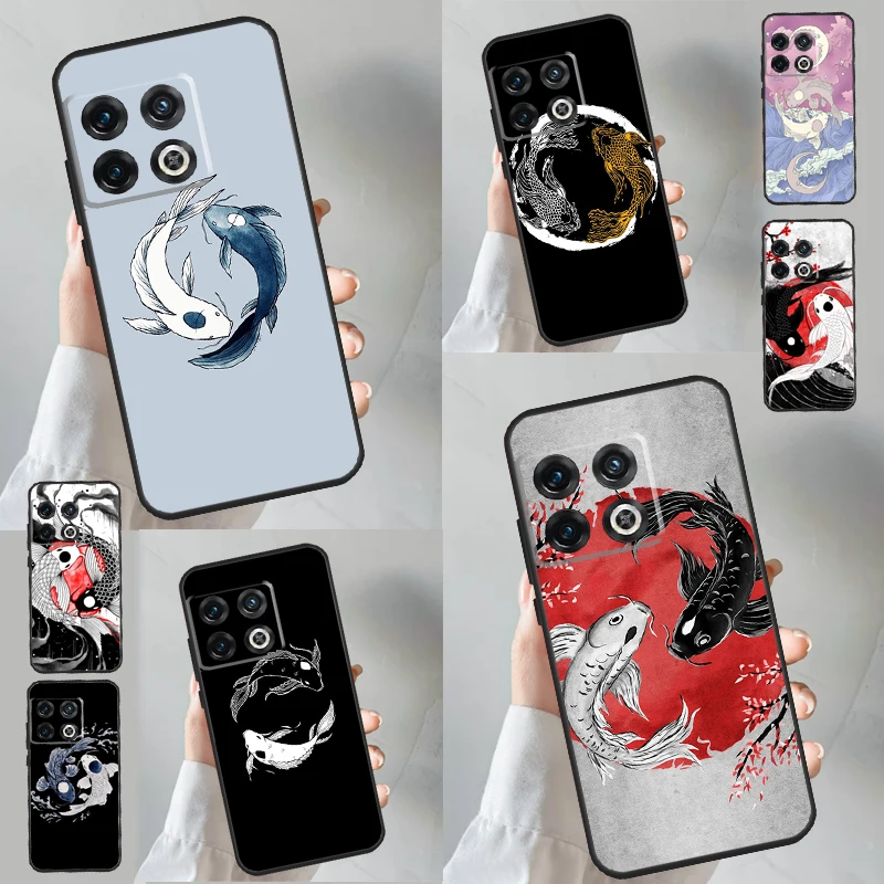 Koi Fish Yin Yang Case For OnePlus 8T 10T 9R 10R 12R 11 12 9 10 Pro Nord CE 2 3 Lite CE4 2T N10 N20 N30 Cover