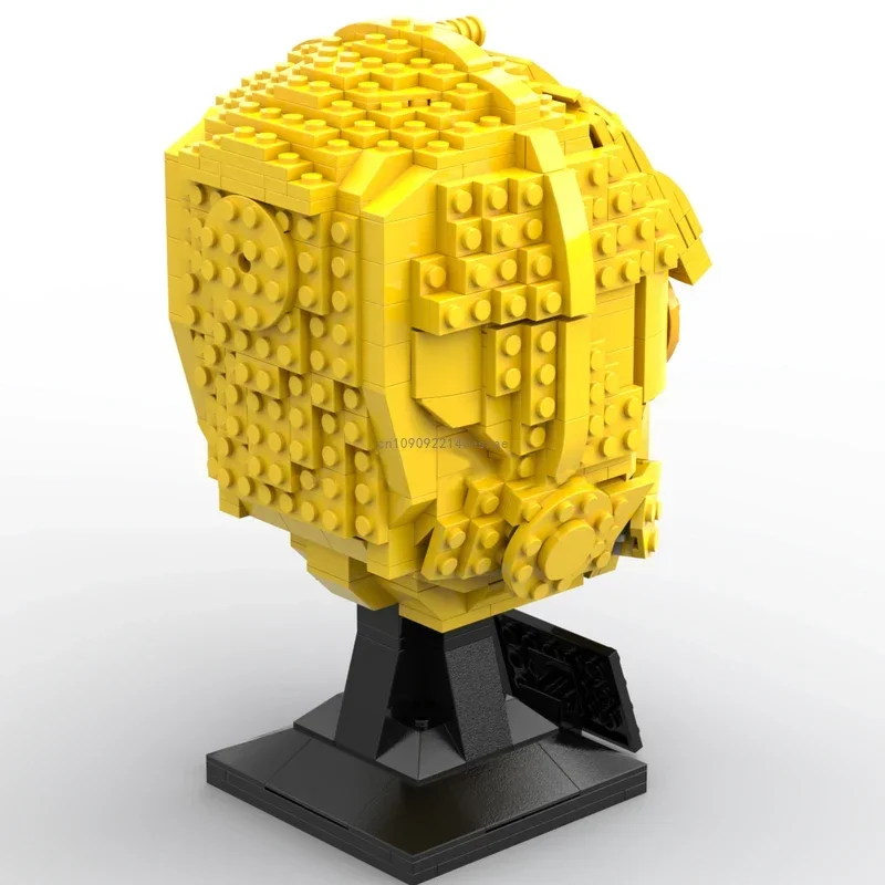Moc 603pcs 스타 배틀 C-3PO 헬멧 모델 빌딩 블록 아이들을위한 벽돌 Diy 교육 조립 장난감 크리스마스 선물