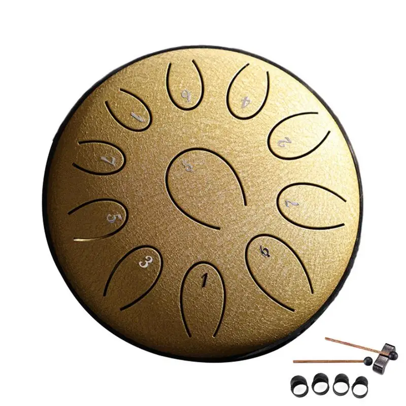 Steel Tongue Drum For Outside 11 Notes Hand Drums Rain Drum Instrument Handpan Drum Sound Healing Instruments Portable Mini