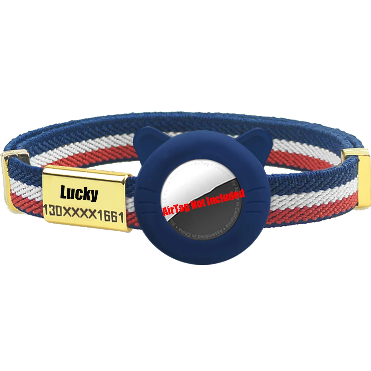 Neues Breakaway AirTag Tracker Katzenhalsband, kostenloses individuelles Namensschild, Kätzchenhalsband mit GPS-Halterung, verstellbare Anti-Verlust-Haustierhalsbänder – Detail 21
