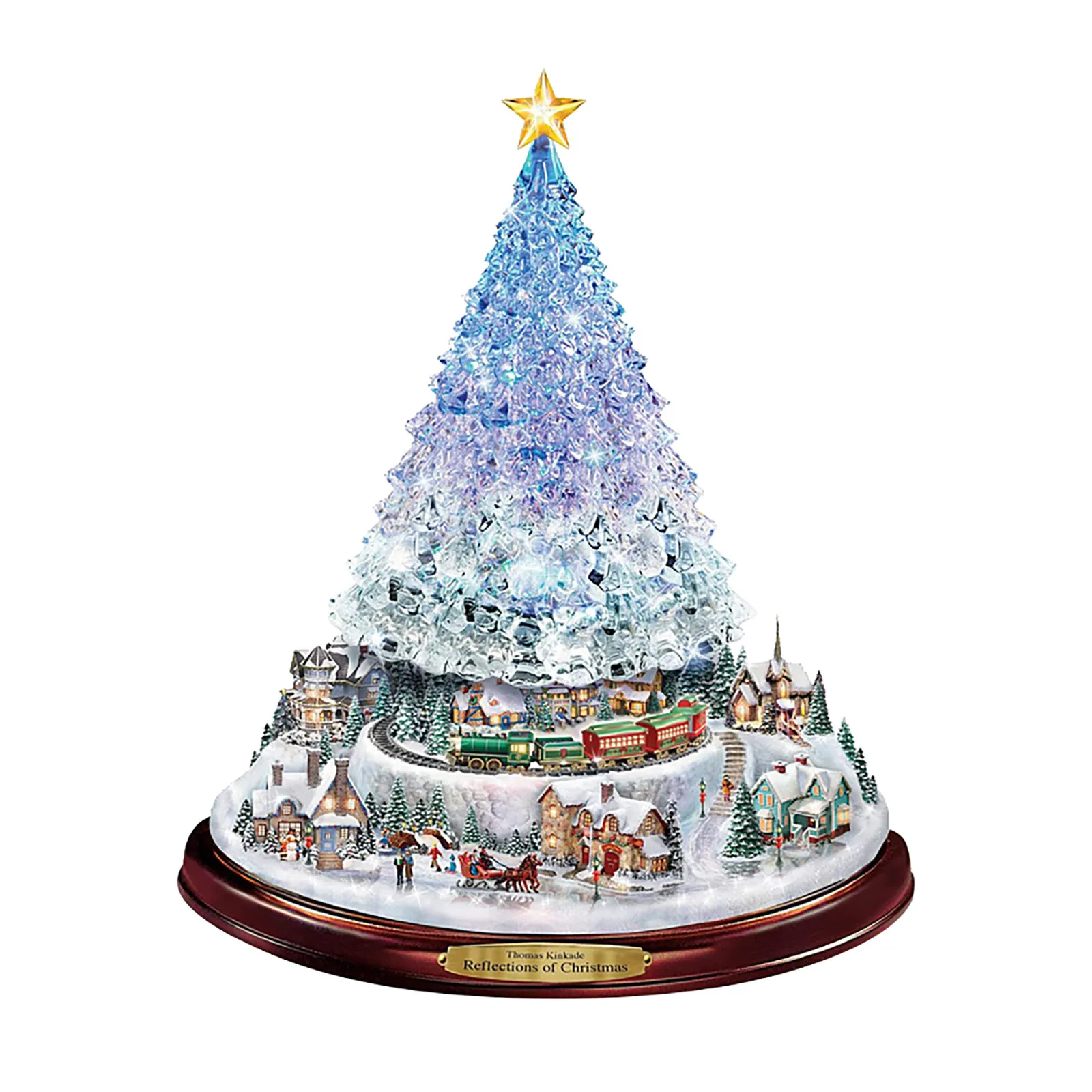 Christmas Tree Rotating Sculpture Train Decorations Paste Window Paste Stickers 1/2/3/5 Pcs Christmas Decorations Adornos Navide