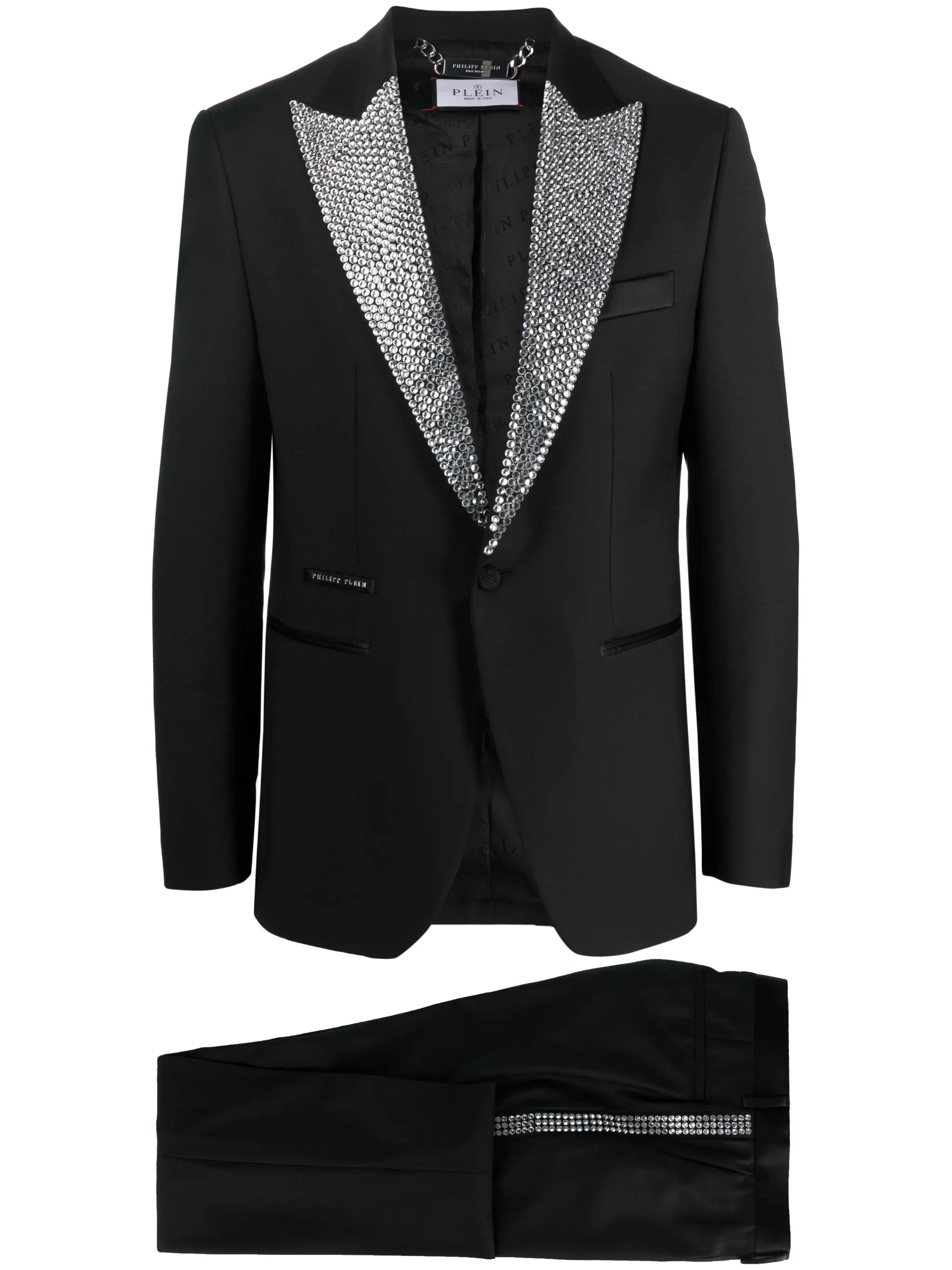 Luxury Crystals Men Suits Set 2 Pcs Black Blazer+Pant Trousers Wedding Tuxedos Formal Office Groom Prom Male Jacket Coat