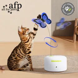 Tutto per le zampe giocattoli da interno per animali domestici con gatto elettrico interattivo a farfalla con movimento sostituibile rotante a 360 gradi