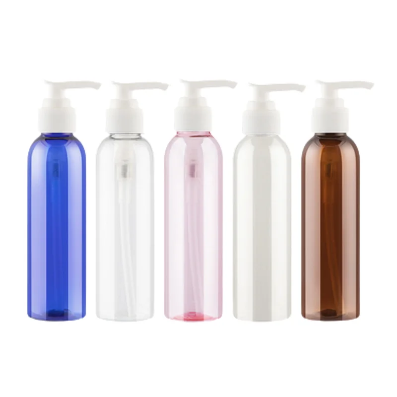 

20Pcs 150ML Plastic Bottle Round Shoulder PET White Lotion Press Pump Empty Portable Refillable Cosmetic Packaging Container