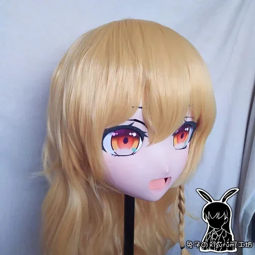 (Conejo 33) máscara de muñeca BJD para chica travesti, proyecto Touhou, dibujos animados de Anime, silicona, Kirisame Marisa, Cosplay, máscara de Kigurumi