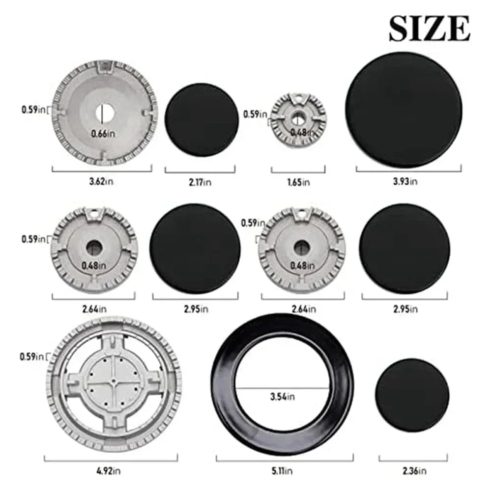 Upgrade Fornuis Hoed Set Oven Gas Kookplaten Voor SABAF 12334 Kachel Handvat Deksel Kit Kachel Keuken Accessoires Ijzeren Cover Vlam Distributeur