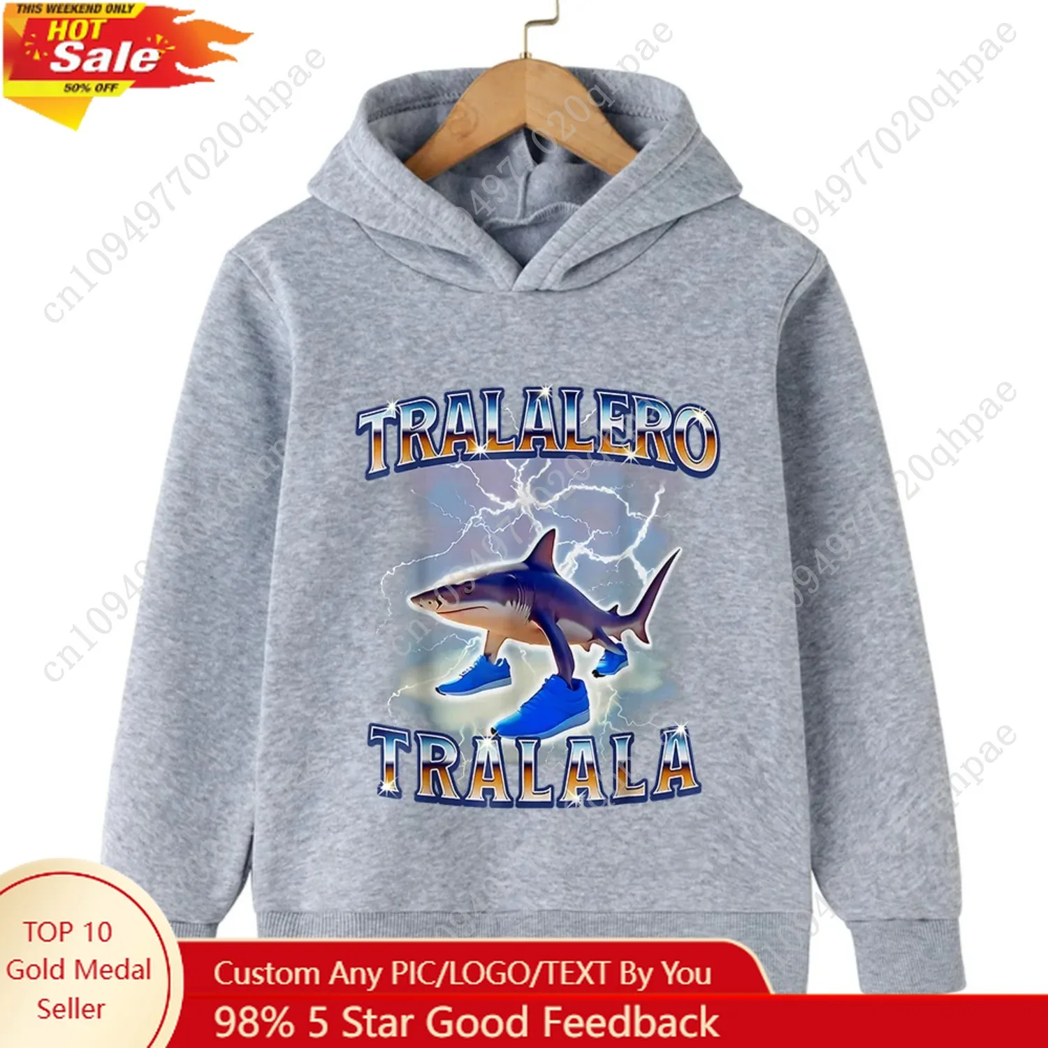 

Italian Brainrot Character 2d Children's Hooded Sweatshirt Autumn and Winter Warm Boys and Girls Warm Sweatshirt Fun Ashionable