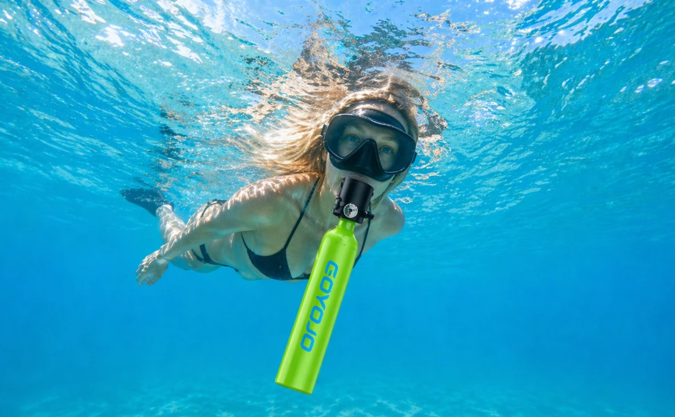 GOYOJO Mini Scuba Diving Tank 5-10 Minutes Dive Bottle 0.5L Oxygen Scuba Dive Cylinder for Scuba Diving Snorkeling