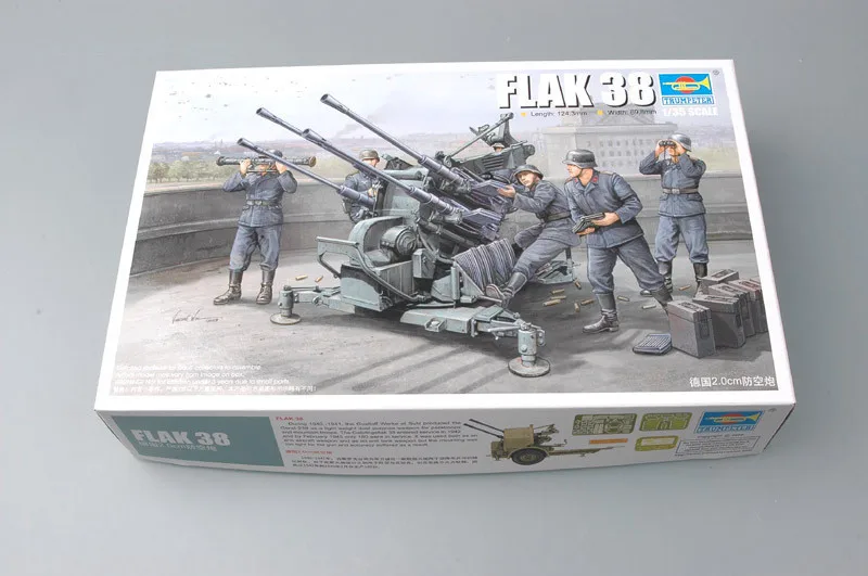 

Trumpeter model 02309 1/35 German 2cm FLAK 38 Plastic model kit