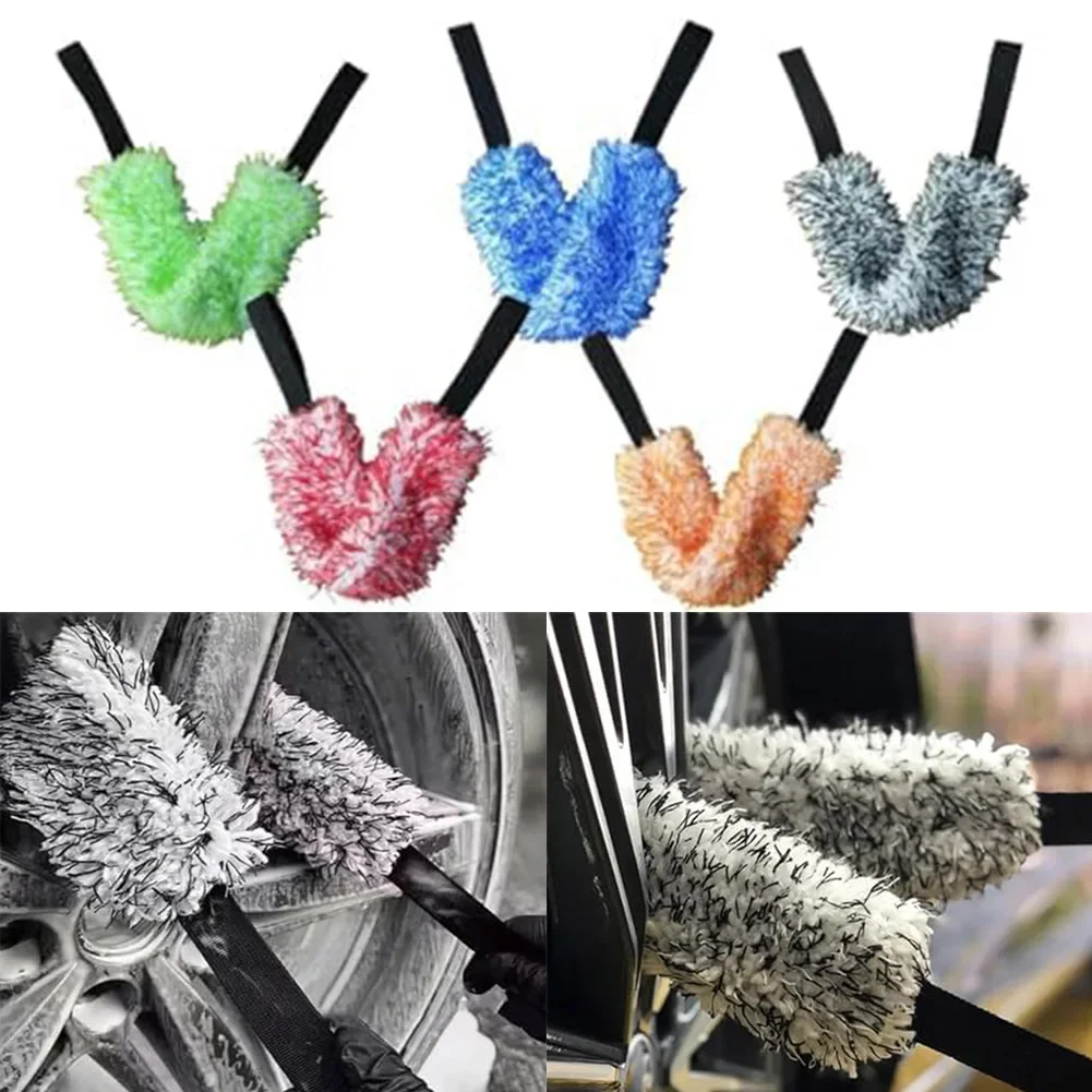 Microfiber Multi-Use Cleaning Tool - Crevice Cleaning Brush, Wheel Clean Brush Microfiber Multi-Use Cleaning Tool Car Accessorie