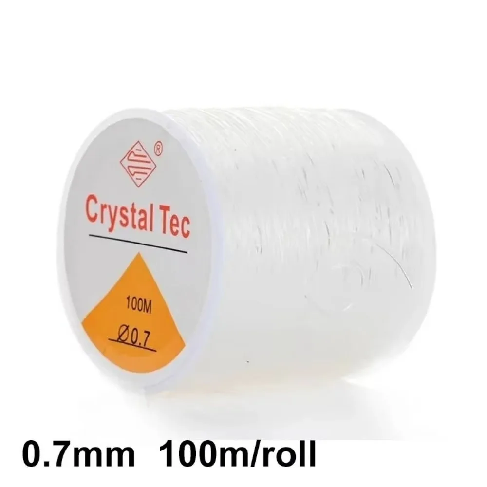

New Transparent Elastic Thread Cord 100m 0.4/0.5/0.6/0.7/0.8/1.0mm Wire String Elastic DIY Stretch Cords DIY Jewelry Making