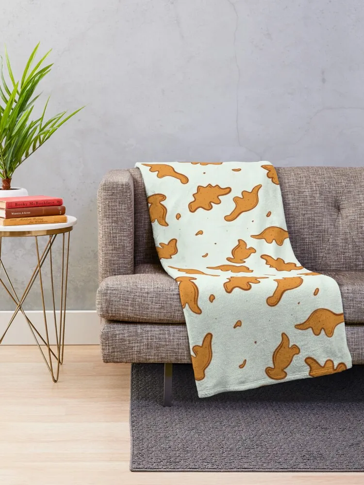 Dino Nuggets Digital Illustration Throw Blanket Luxury St Winter beds Blankets