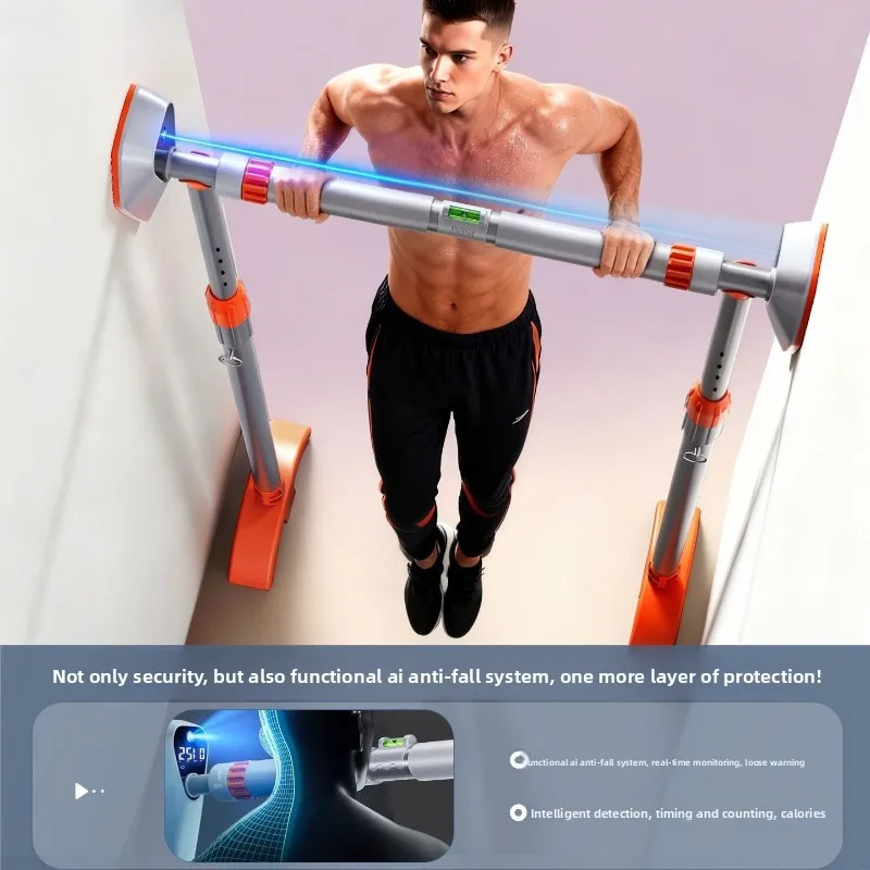 Indoor Pull Up Non Perforated Suspension Rod Wall Frame Floor Standing Type Portable Fitness Equipment Horizontal Bars