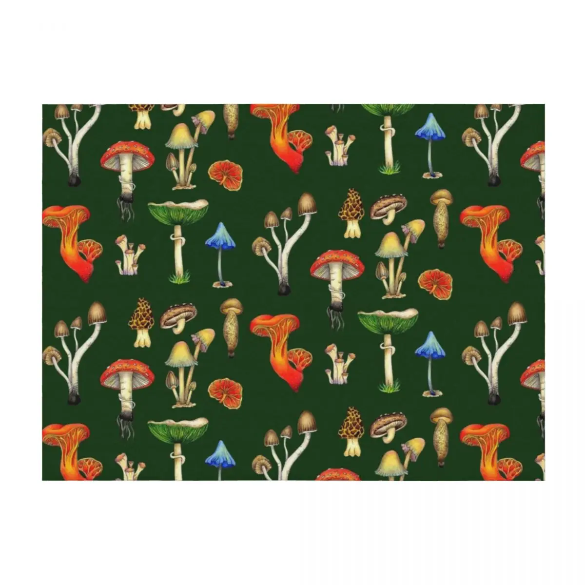 

Fungi Throw Blanket Designers Summer Hairys Cute Plaid Blankets