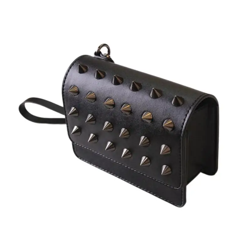 Fine Rivet Golf Rangefinder Leather Case Storage Bag Portable Outdoor Fashion Rivet Fanny Pack Korean Trend Rangefinder Bag Golf