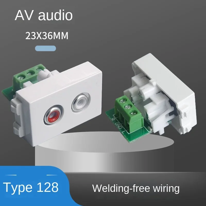 Wall mounted AV panel solderless terminal module for audio and sound equipment 23x36mm