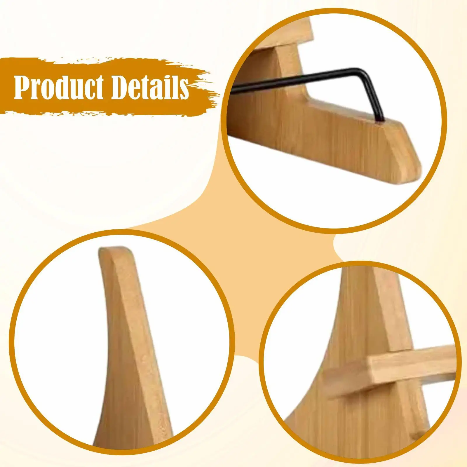 Bookstand Bookrest Multifunctional Office Rack Wooden Cookbook Holder for Kitchen Countertop Textbooks Reading Cooking Photo