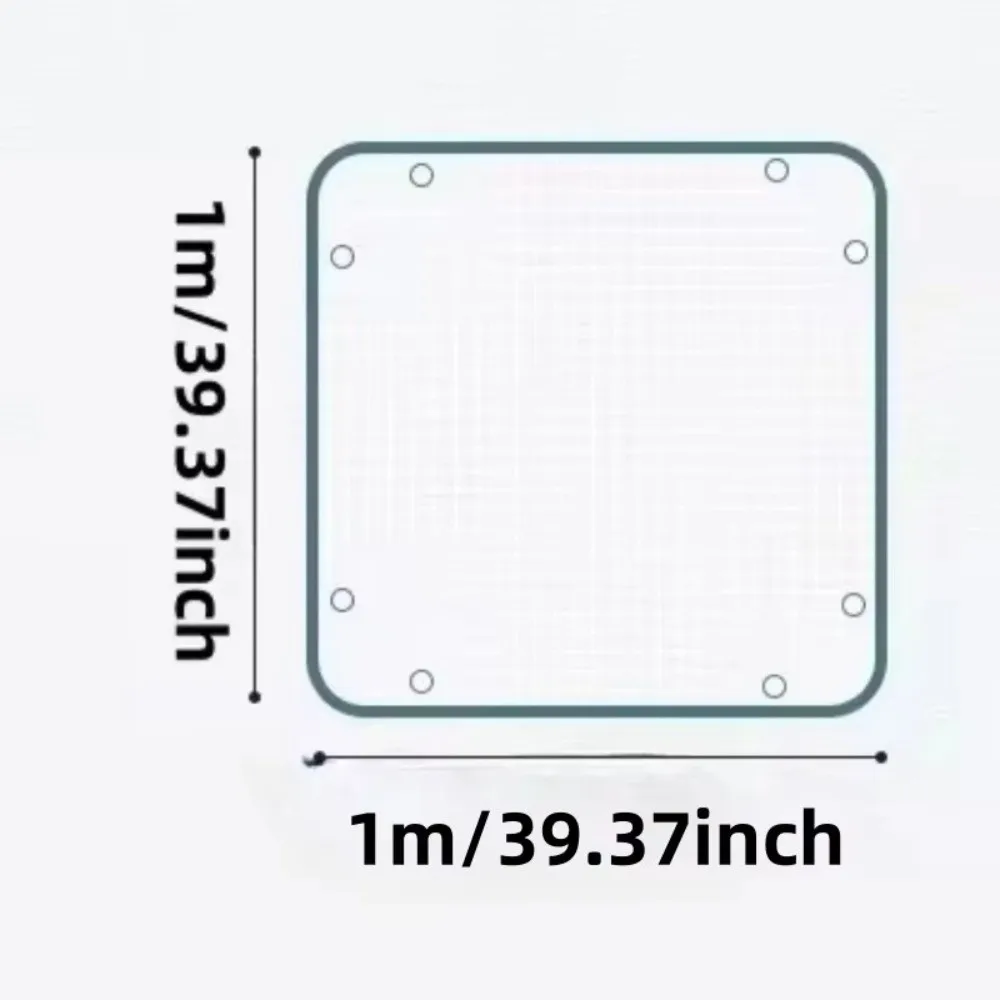 Portable 19.68/39.37in Plant Repotting Square Mat Waterproof Transparent Mini Grid Cloth Transplanting Bonsai Mud Prevention Mat
