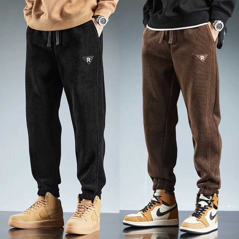 

Men's Casual Trousers Elastic Waist Harlan Winter Long Pants Loose Fit Youth Sle Winter Collection Comfortable Sweatpants
