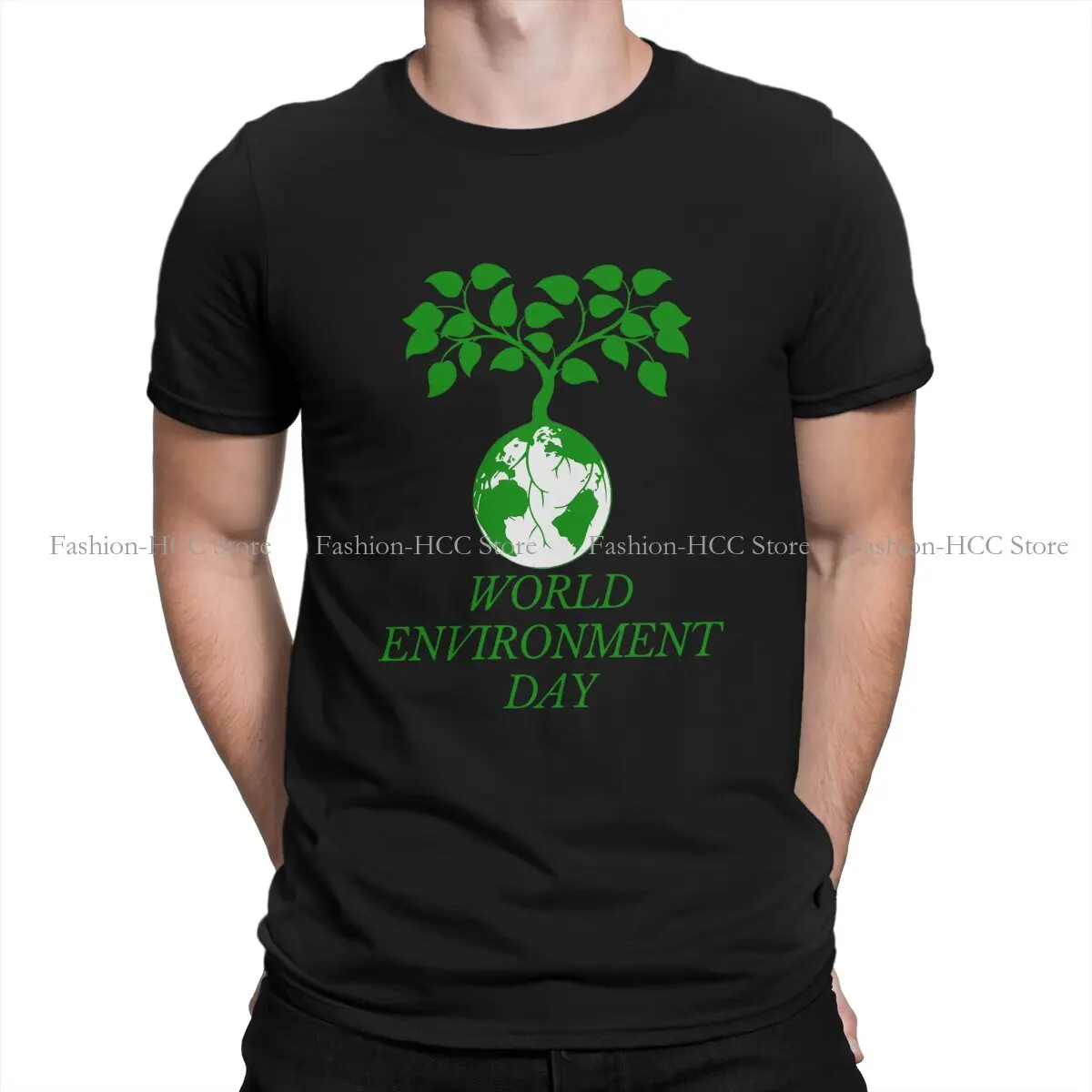 Environmental Protection and Technology Polyester TShirt for Men World Environment Day Soft Casual Tee T Shirt