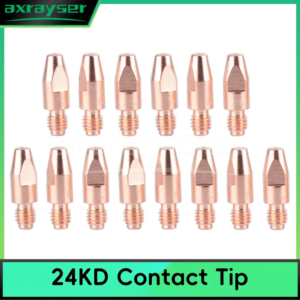 24KD 25AK Punte di contatto in rame Ugelli di saldatura MIG MAG GMAW Punta della torcia di saldatura M6x28mm Accessorio per torcia di saldatura Punta MIG Ugello del gas