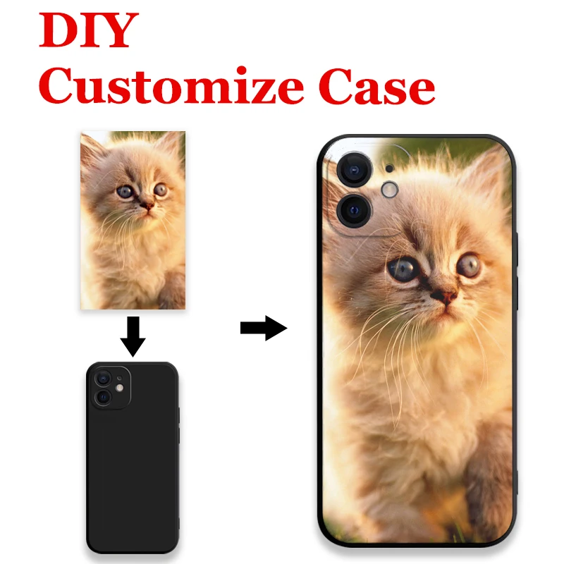 Luxury DIY Customized Personalized Photo Phone Case  For iPhone 16 15 14 13 12 11 Pro Max 7 8 Plus X XS XR Shockproof Soft Cover