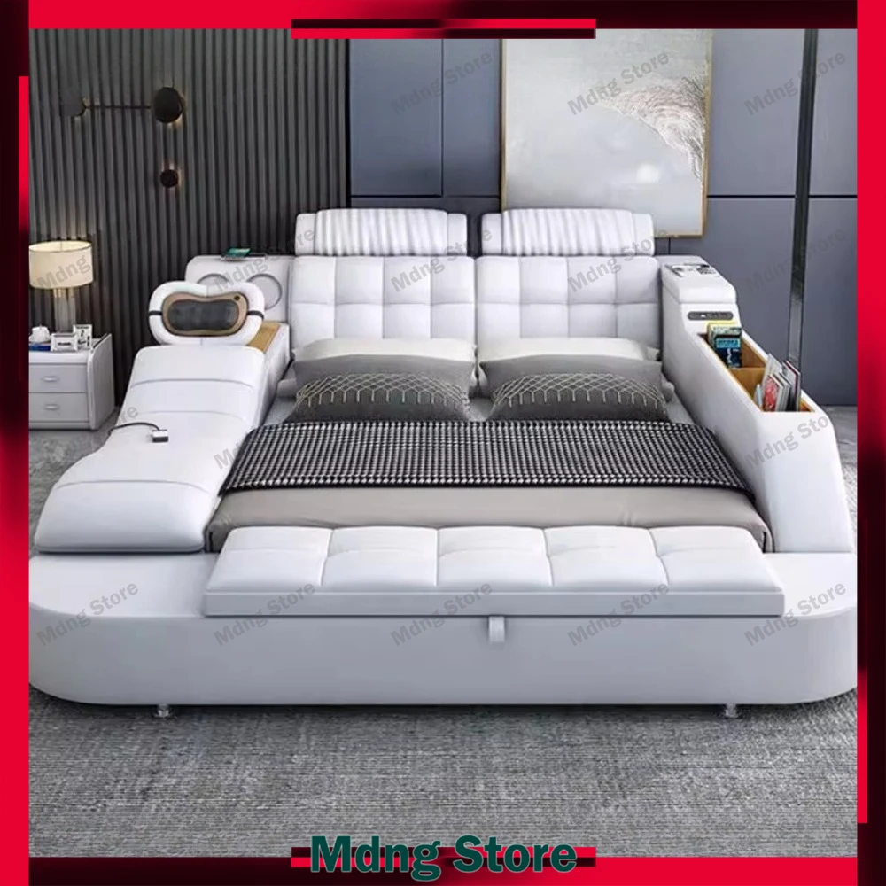 

Reading Elastic Bed Unique Storage Sleeping Upholstery Bed Luxury Floor Camas De Casal De Luxo Bedroom Furniture Accessories