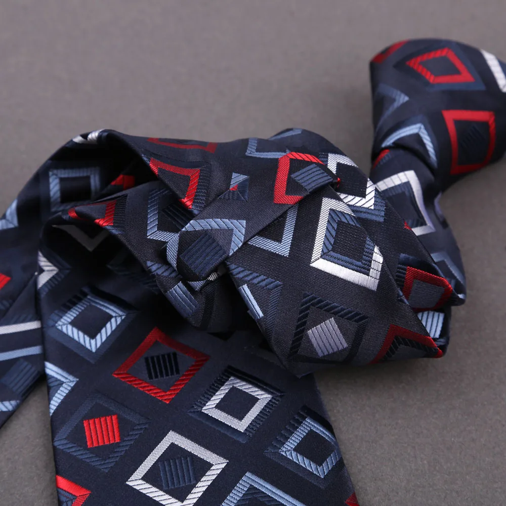 Мужской галстук Фестивальный модный полосатый клетчатый галстук Оранжевый темно-синий Gravata для мужчин Тонкий пейсли с цветочным принтом Свадебный галстук Corbatas