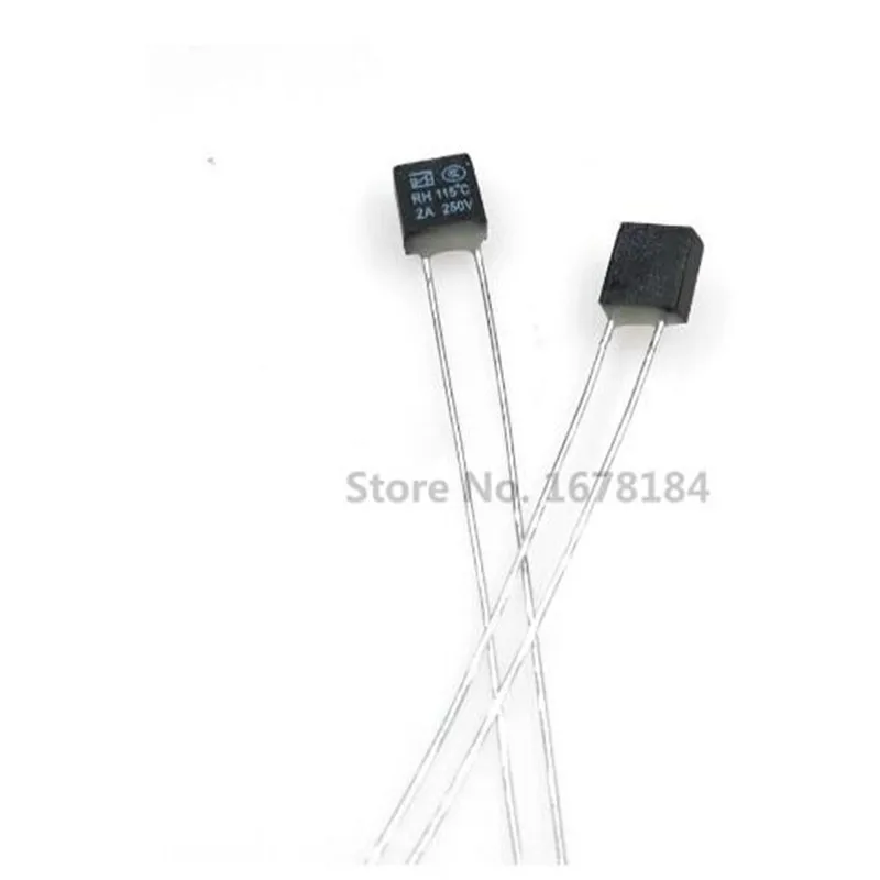 20pcs Black Square Fan Motor 2A 250V Thermal Fuse 92 95 105 110 115 120 125 130 135 140 145 150 Degree Temperature Switch