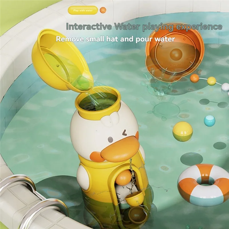 

New Cute Duck & Elephant Bath Set Interactive Waterwheel Educational Animal Shower-Y44A