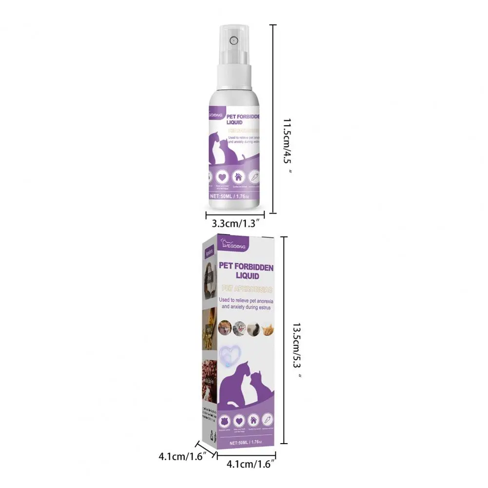 50ml Pet Calming Spray Prevent Howling Reduce Anxiety Soothe Mood Pet Dog Cat Estrus Calming Prohibition Spray Pet Supplies