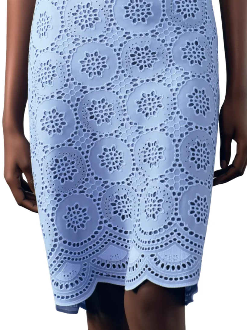 

Чисто белое нигерийское вышитое хлопковое кружево высокого качества, 5 ярдов, африканская кружевная ткань, швейцарский вуалевый кружевной материал для свадебных платьев для женщин