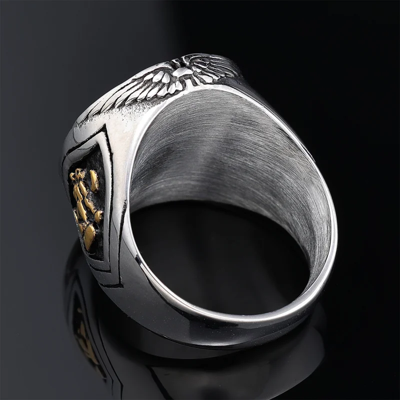 Copper electroplated gold in-stock cross-border foreign trade European and American style unique and bold lion head artistic ret