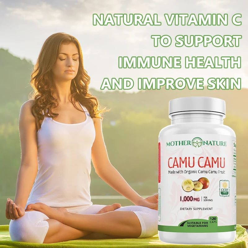 Camu Camu Capsules - Organic Vitamin C Supplement - Good for Your Health, Improves Body Defenses, Restores Skin Elasticity