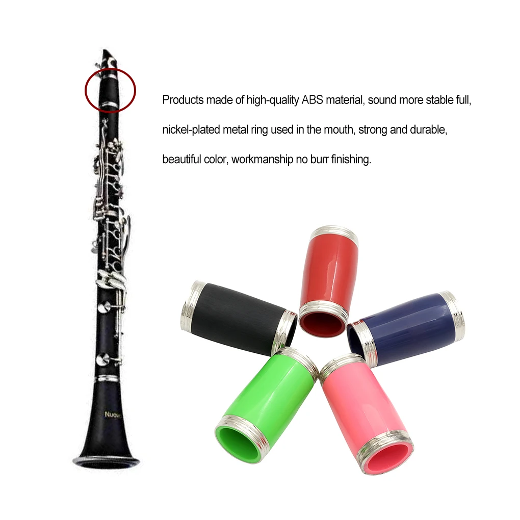 2 Pieces Professional Bakelite Clarinet Straight Style B Flat Clarinet Pink