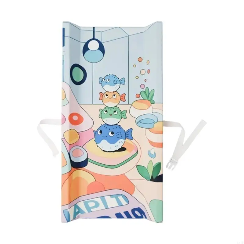  Waterproof Cartoon Animal Pattern Baby Changing Pad For Effortless Cleaning