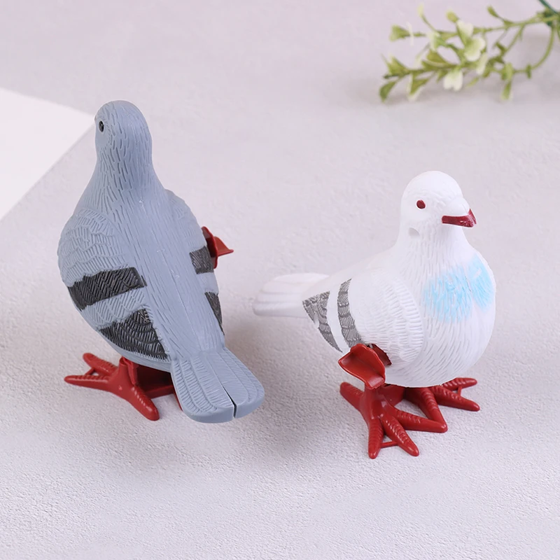 1PC Plastic Clockwork Jump Toy Cute Jumping Pigeon Clockwork Kid Boy Girl Simulation Animal Jumping Clockwork Gift Home Decor