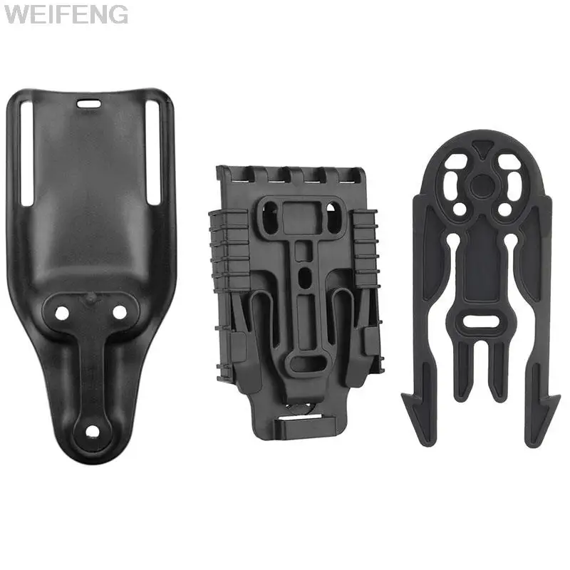 

Tactical Molle Quick Release Plate Waist Paddle Gun Holster Platform Quick Locking System Kit QLS 19 22 Waist Molle Adapter