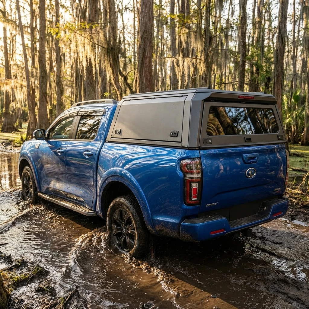 

Алюминиевый жесткий тент-кемпер для пикапа GWM Cannon Alpha PHEV 2024+