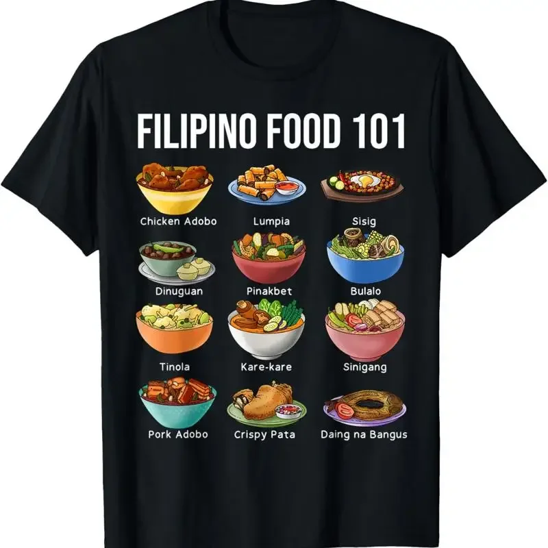 NEW Filipino Food 101 Popular Pinoy Funny Cool T Shirt S 3XL
