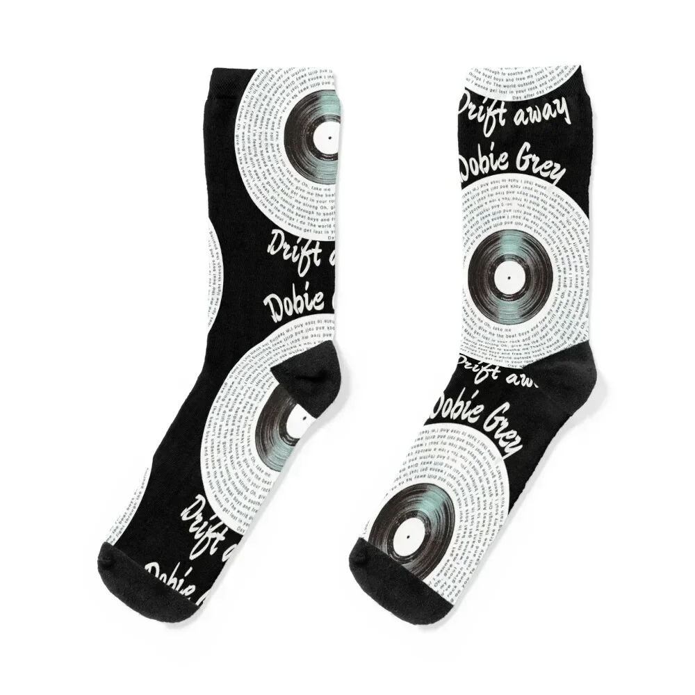

drift away Dobie Gray, lyric Socks summer christmas stocking essential designer brand Luxury Woman Socks Men's