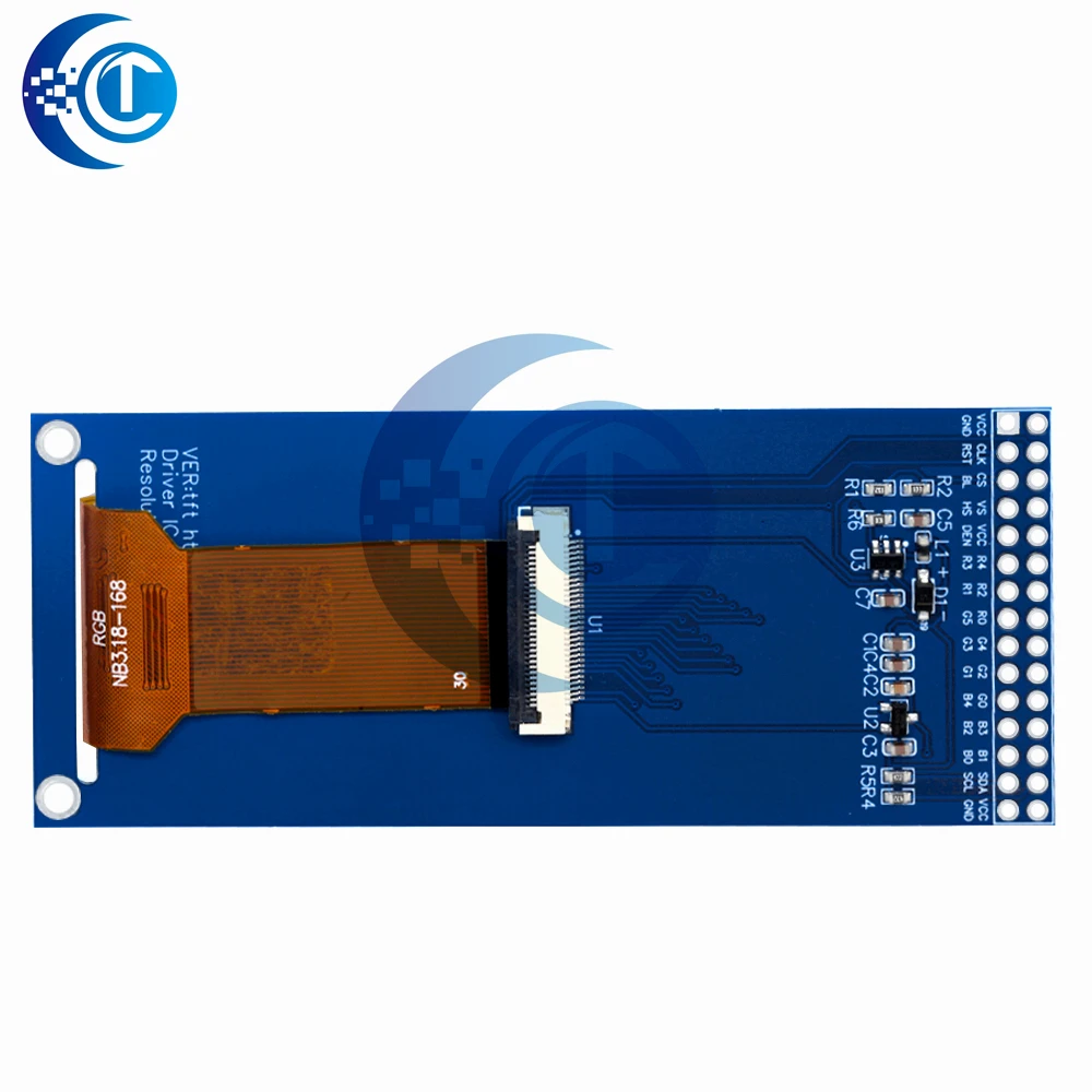 Módulo de exibição LCD TFT de 2,86 polegadas 376 × 960 com driver ST7701 (interface SPI, 2,8-3,3 V) para Arduino/ST