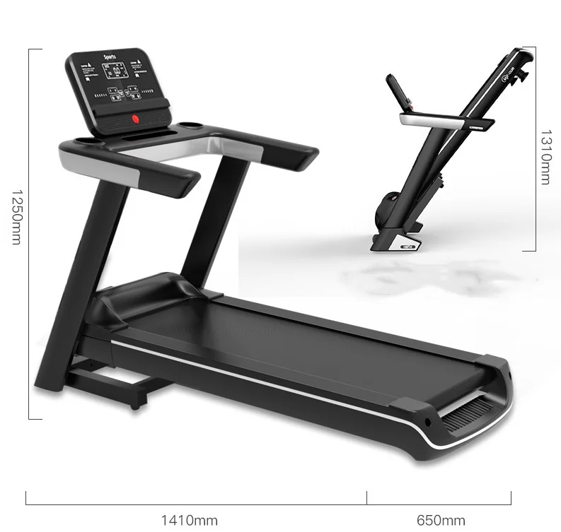 جهاز سير كهربائي منزلي قابل للطي، جهاز سير فائق الهدوء، جهاز مشي بشاشة كبيرة، معدات اللياقة البدنية