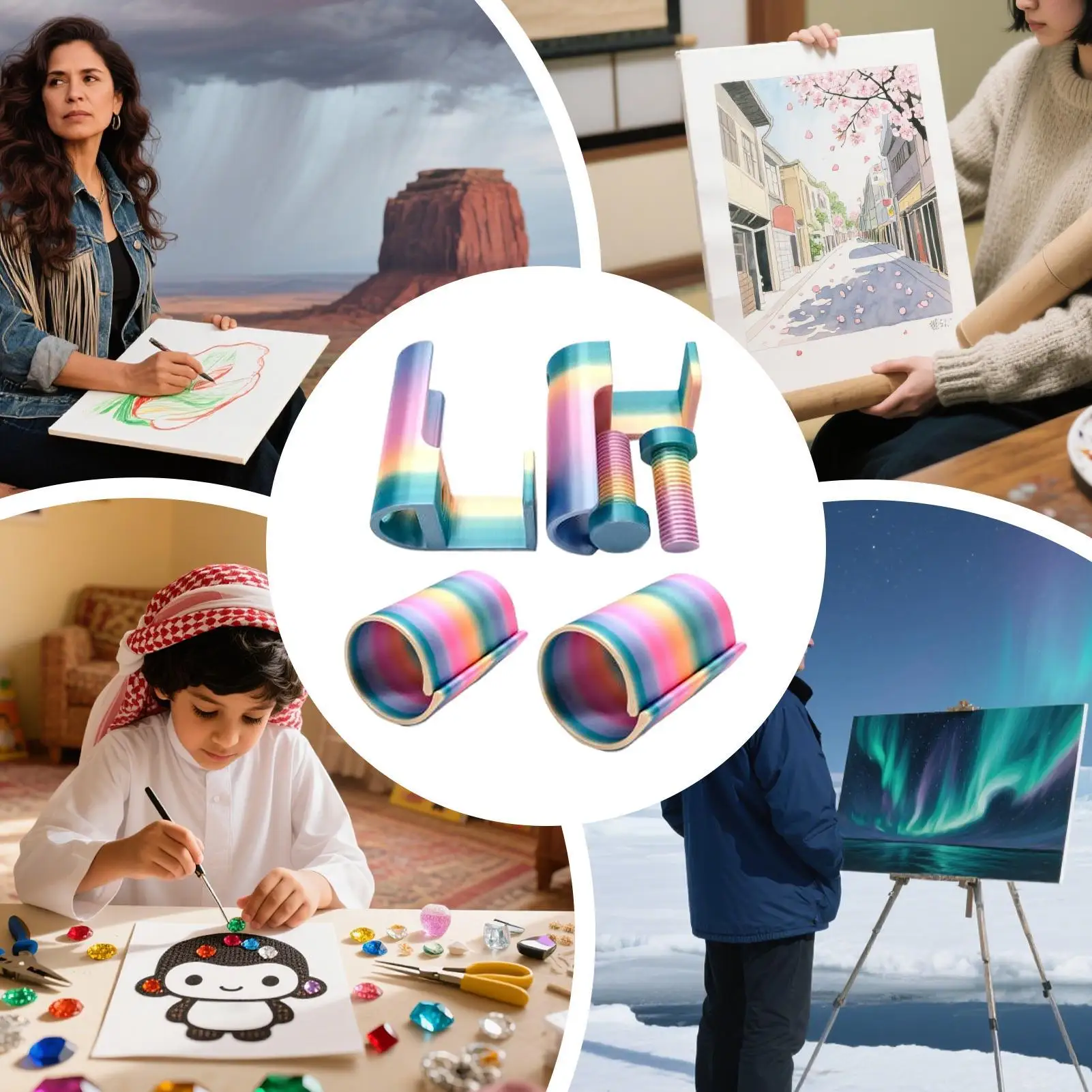 

Аксессуары в горошек с драгоценными камнями, инструменты для рисования драгоценными камнями, фиксированный прокрутка, противоскользящий кронштейн и держатель для рулона холста для семейных художников, женщин, друзей