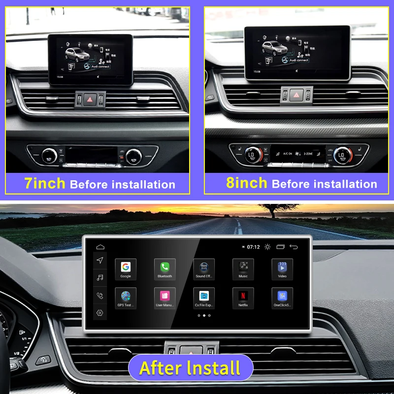 Qualcomm 8G 128G Android11 10.25inch Carplay AUTO For AUDI 2018-2022 Q5 Q5L Car Video Players GPS Navigation Smart Screen